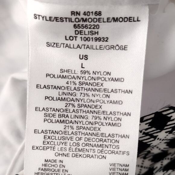 Skinny Dippers Miracle Suit NEW Black White Plaid Corset Two Piece Swim Large - Picture 15 of 16